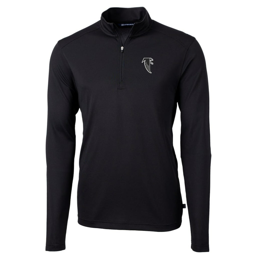 Atlanta Falcons  Cutter & Buck Throwback Logo Virtue Eco Pique Recycled Quarter-Zip Big & Tall Pullover Top