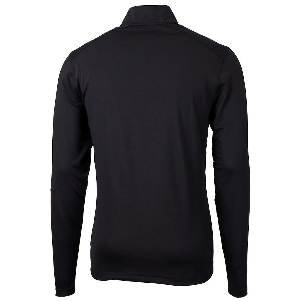 New England Patriots  Cutter & Buck Throwback Logo Virtue Eco Pique Recycled Quarter-Zip Big & Tall Pullover Top