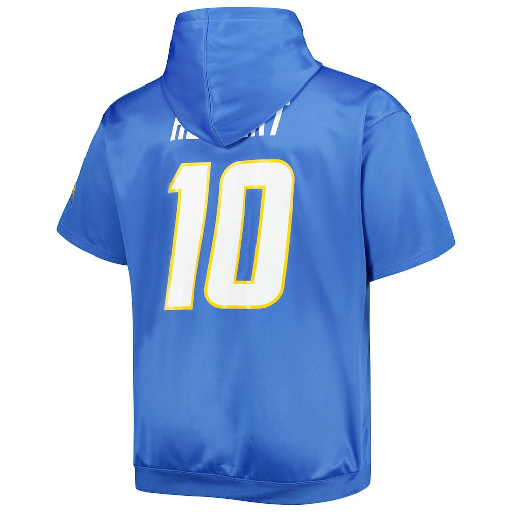 Los Angeles Chargers  Justin Herbert  Big & Tall Short Sleeve Pullover Hoodie