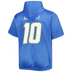 Los Angeles Chargers  Justin Herbert  Big & Tall Short Sleeve Pullover Hoodie