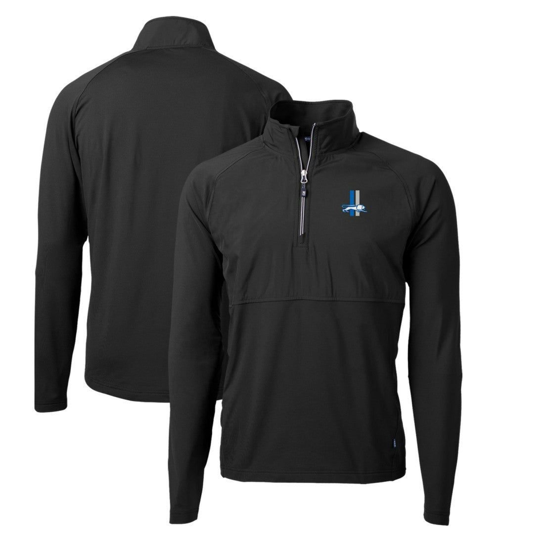 Detroit Lions  Cutter & Buck Adapt Eco Knit Hybrid Recycled Quarter-Zip Throwback Pullover Top