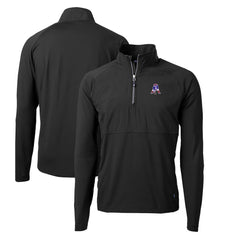 New England Patriots  Cutter & Buck Adapt Eco Knit Hybrid Recycled Quarter-Zip Throwback Pullover Top