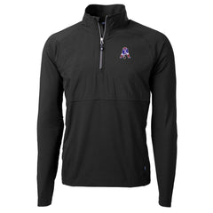 New England Patriots  Cutter & Buck Adapt Eco Knit Hybrid Recycled Quarter-Zip Throwback Pullover Top