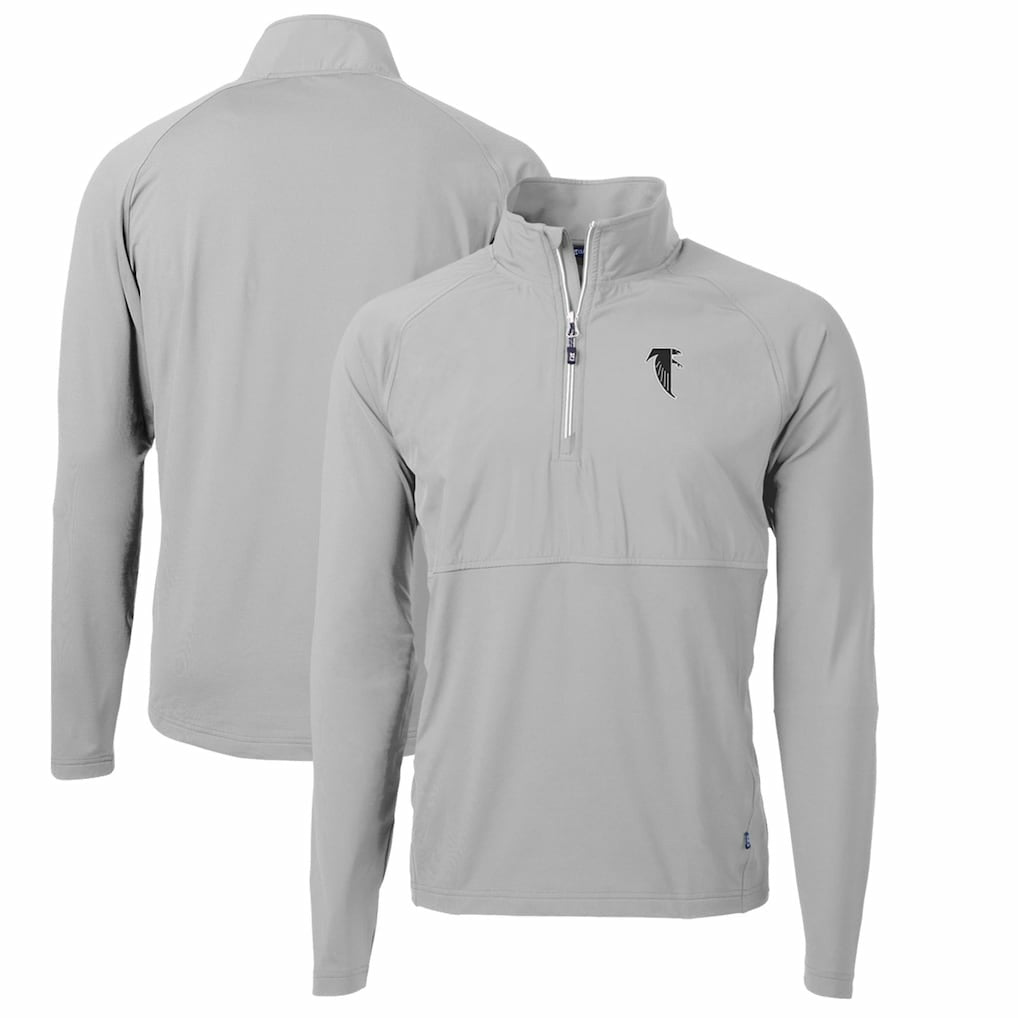 Atlanta Falcons  Cutter & Buck Adapt Eco Knit Hybrid Recycled Quarter-Zip Throwback Pullover Top