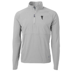 Atlanta Falcons  Cutter & Buck Adapt Eco Knit Hybrid Recycled Quarter-Zip Throwback Pullover Top