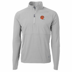 Cincinnati Bengals  Cutter & Buck Adapt Eco Knit Hybrid Recycled Quarter-Zip Throwback Pullover Top
