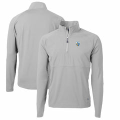 Los Angeles Chargers  Cutter & Buck Adapt Eco Knit Hybrid Recycled Quarter-Zip Throwback Pullover Top