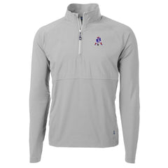 New England Patriots  Cutter & Buck Adapt Eco Knit Hybrid Recycled Quarter-Zip Throwback Pullover Top