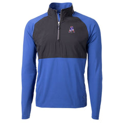 New England Patriots  Cutter & Buck Adapt Eco Knit Hybrid Recycled Quarter-Zip Throwback Pullover Top
