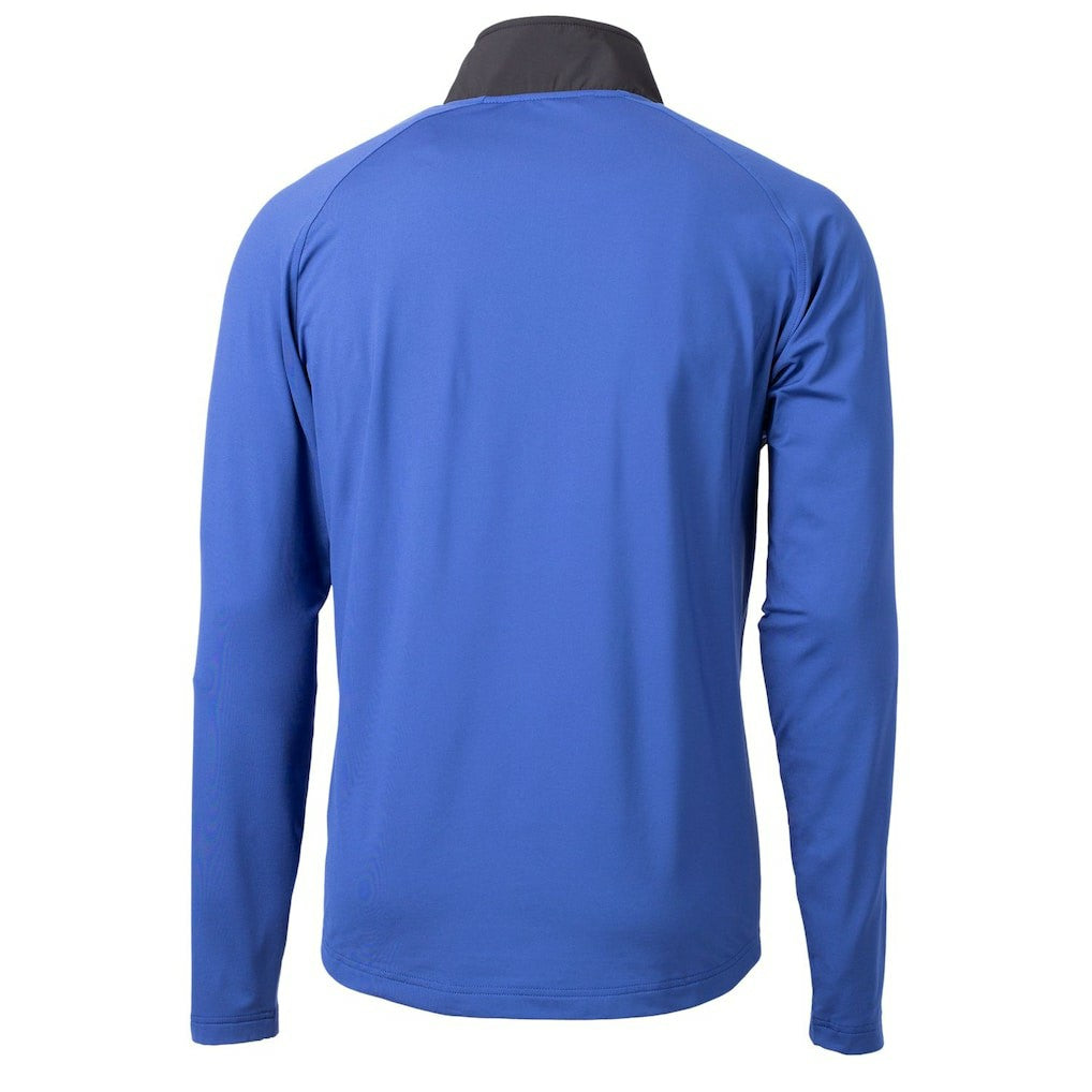 New England Patriots  Cutter & Buck Adapt Eco Knit Hybrid Recycled Quarter-Zip Throwback Pullover Top