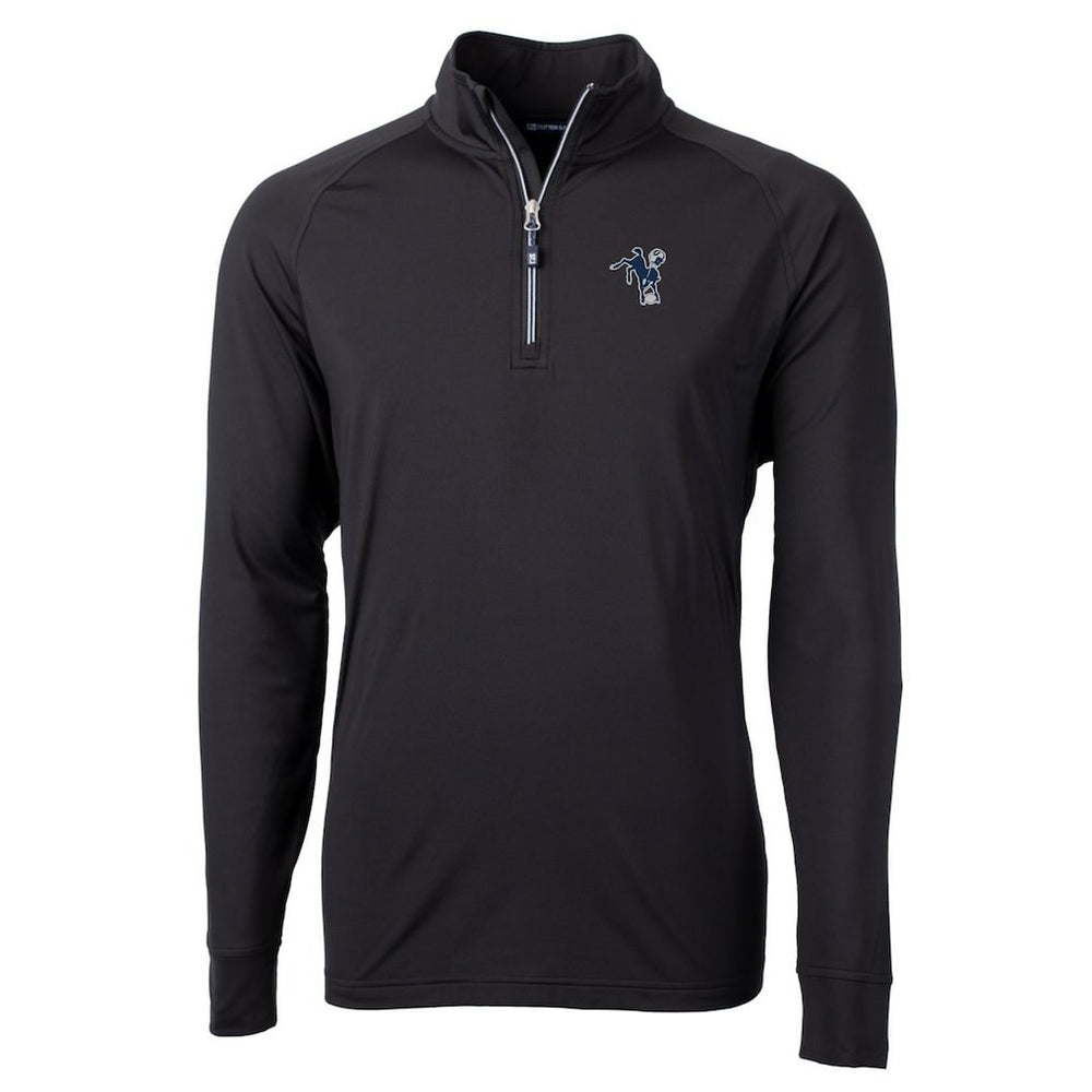 Indianapolis Colts  Cutter & Buck Adapt Eco Knit Stretch Recycled Quarter-Zip Throwback Pullover Top