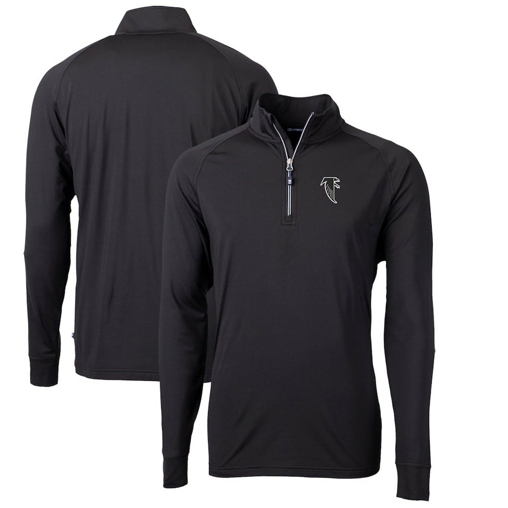Atlanta Falcons  Cutter & Buck Adapt Eco Knit Stretch Recycled Quarter-Zip Throwback Pullover Top