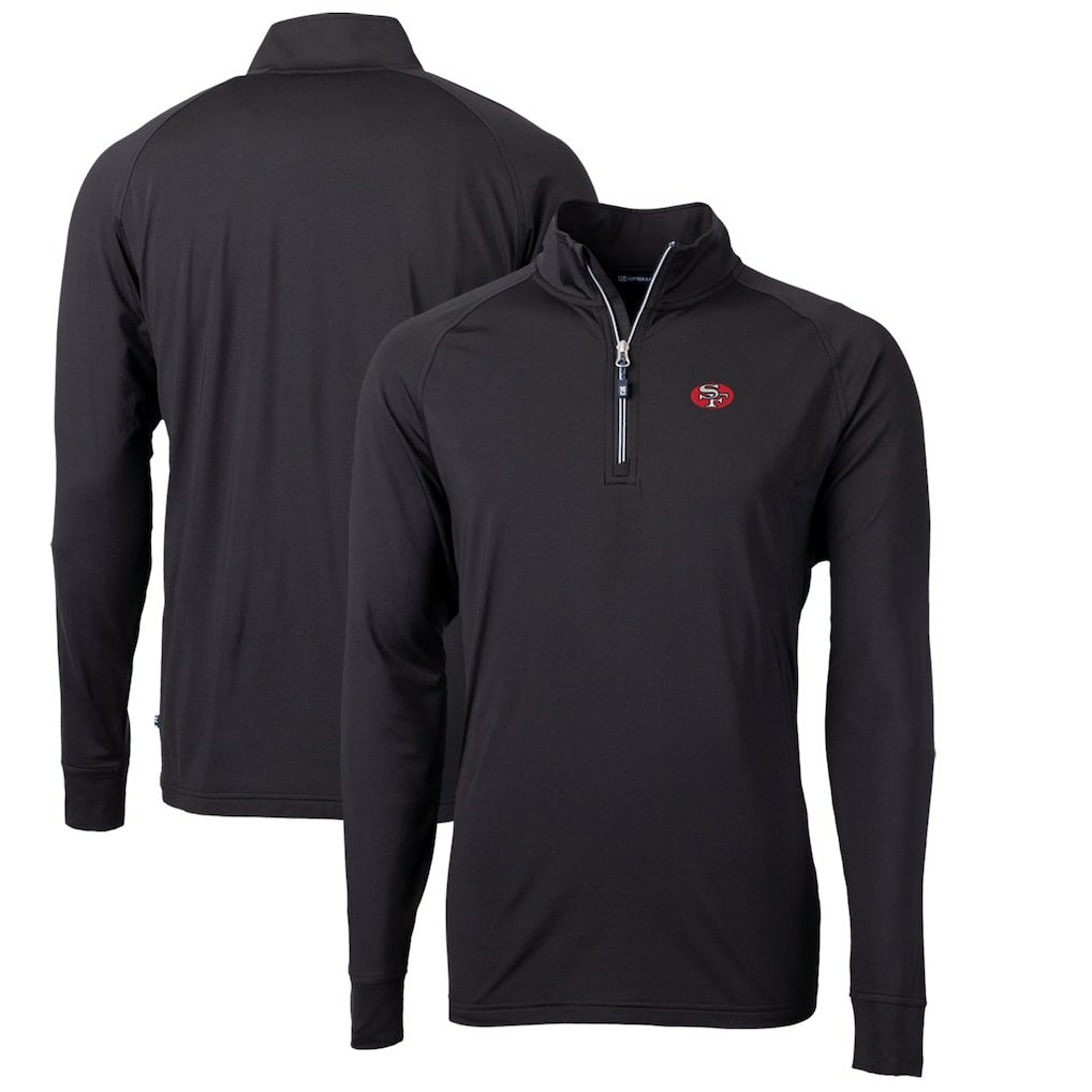San Francisco 49ers  Cutter & Buck Adapt Eco Knit Stretch Recycled Quarter-Zip Throwback Pullover Top