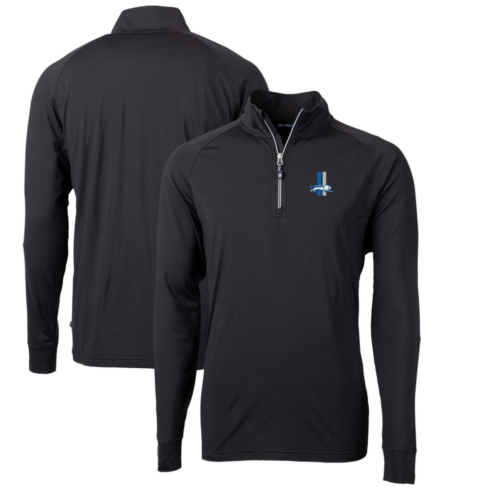 Detroit Lions  Cutter & Buck Adapt Eco Knit Stretch Recycled Quarter-Zip Throwback Pullover Top