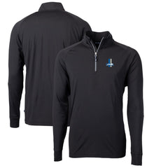 Detroit Lions  Cutter & Buck Adapt Eco Knit Stretch Recycled Quarter-Zip Throwback Pullover Top