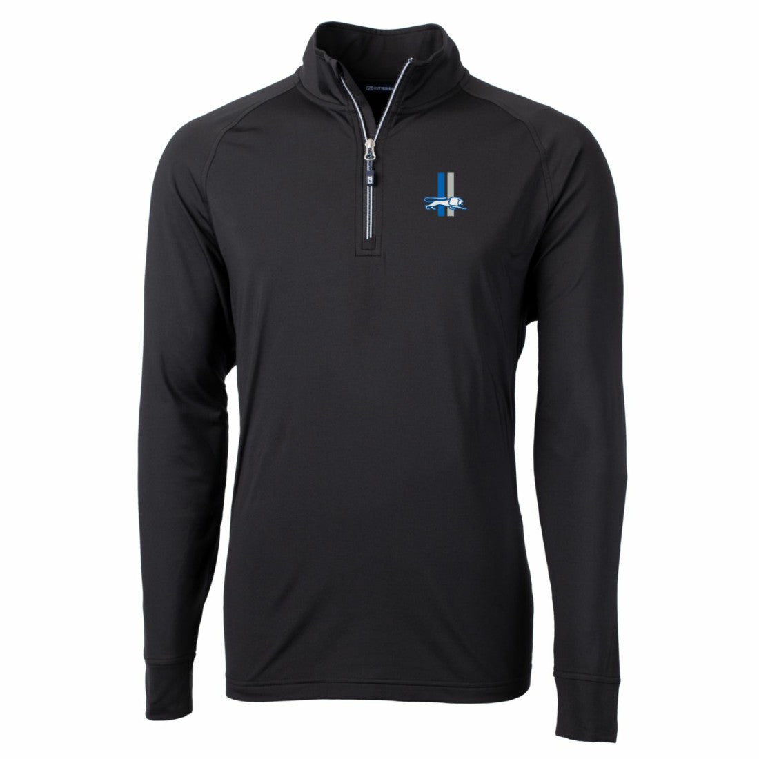 Detroit Lions  Cutter & Buck Adapt Eco Knit Stretch Recycled Quarter-Zip Throwback Pullover Top