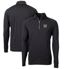 Las Vegas Raiders  Cutter & Buck Adapt Eco Knit Stretch Recycled Quarter-Zip Throwback Pullover Top