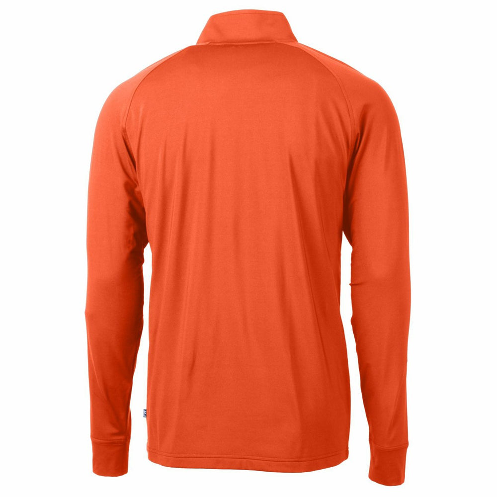 Tampa Bay Buccaneers  Cutter & Buck Adapt Eco Knit Stretch Recycled Quarter-Zip Throwback Pullover Top