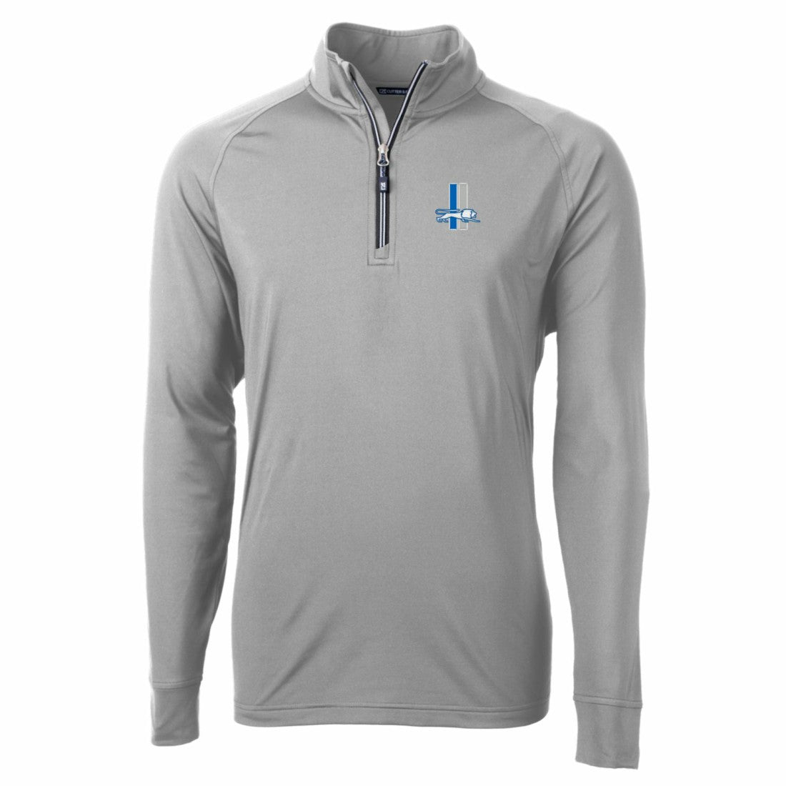 Detroit Lions  Cutter & Buck Adapt Eco Knit Stretch Recycled Quarter-Zip Throwback Pullover Top
