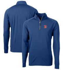 Denver Broncos  Cutter & Buck Adapt Eco Knit Stretch Recycled Quarter-Zip Throwback Pullover Top