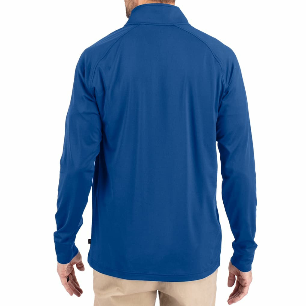 Buffalo Bills  Cutter & Buck Adapt Eco Knit Stretch Recycled Quarter-Zip Throwback Pullover Top