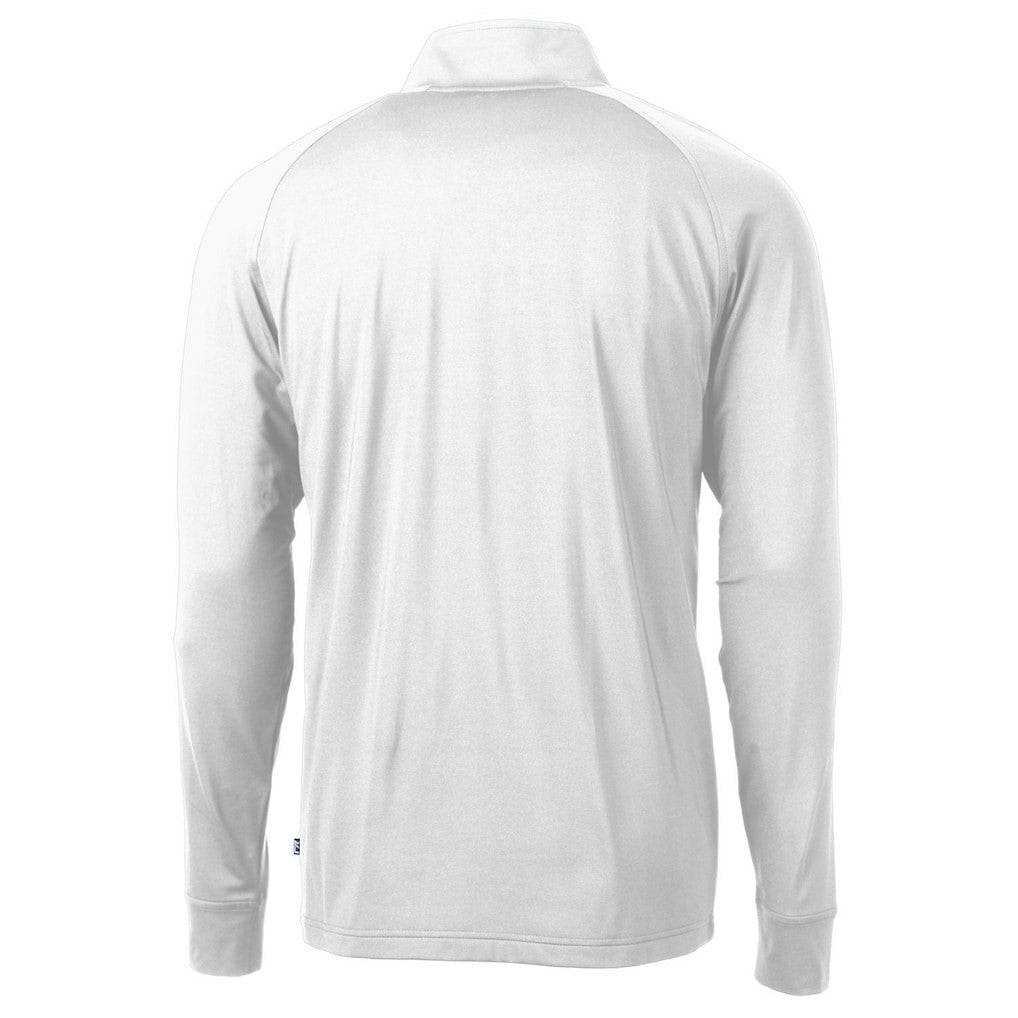Indianapolis Colts  Cutter & Buck Adapt Eco Knit Stretch Recycled Quarter-Zip Throwback Pullover Top