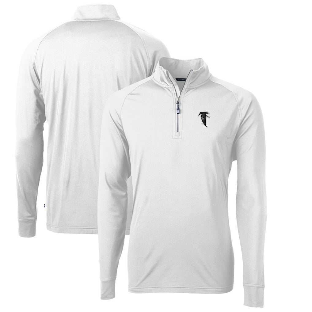 Atlanta Falcons  Cutter & Buck Adapt Eco Knit Stretch Recycled Quarter-Zip Throwback Pullover Top