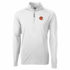 Cincinnati Bengals  Cutter & Buck Adapt Eco Knit Stretch Recycled Quarter-Zip Throwback Pullover Top