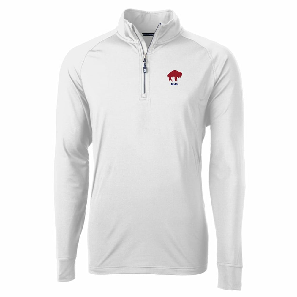 Buffalo Bills  Cutter & Buck Adapt Eco Knit Stretch Recycled Quarter-Zip Throwback Pullover Top