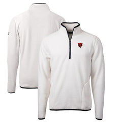 Chicago Bears  Cutter & Buck Throwback Eco Sherpa Fleece Quarter-Zip Pullover Jacket