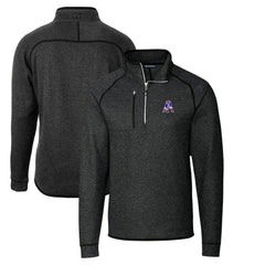 New England Patriots  Cutter & Buck Throwback Logo Mainsail Sweater-Knit Half-Zip Pullover Jacket