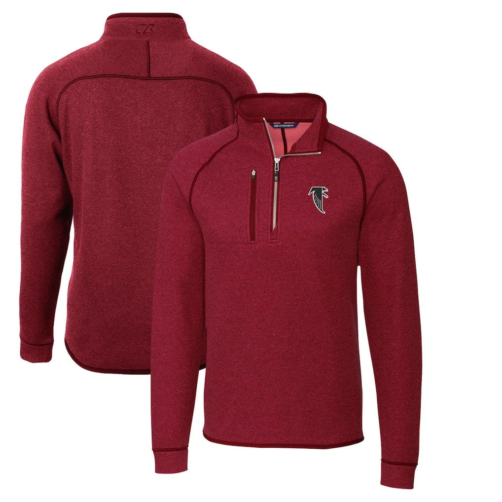 Atlanta Falcons  Cutter & Buck Mainsail Sweater-Knit Half-Zip Pullover Jacket