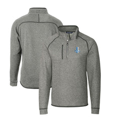 Detroit Lions  Cutter & Buck Throwback Logo Mainsail Sweater-Knit Half-Zip Pullover Jacket