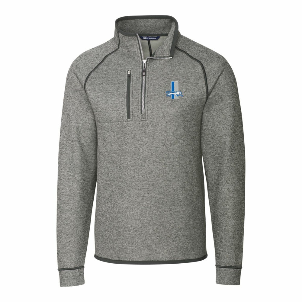 Detroit Lions  Cutter & Buck Throwback Logo Mainsail Sweater-Knit Half-Zip Pullover Jacket