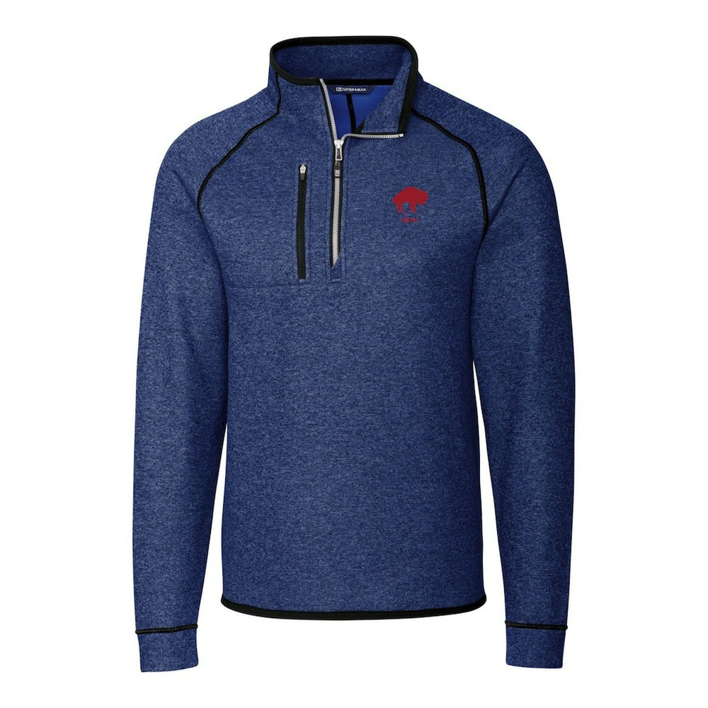 Buffalo Bills  Cutter & Buck Throwback Logo Mainsail Sweater-Knit Half-Zip Pullover Jacket