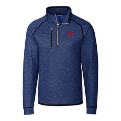 Buffalo Bills  Cutter & Buck Throwback Logo Mainsail Sweater-Knit Half-Zip Pullover Jacket