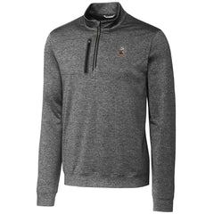 Cleveland Browns  Cutter & Buck Stealth Heathered Throwback Logo Quarter-Zip Pullover Top