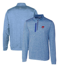 Buffalo Bills  Cutter & Buck Stealth Heathered Throwback Logo Quarter-Zip Pullover Top