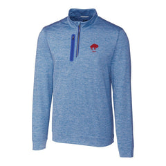 Buffalo Bills  Cutter & Buck Stealth Heathered Throwback Logo Quarter-Zip Pullover Top