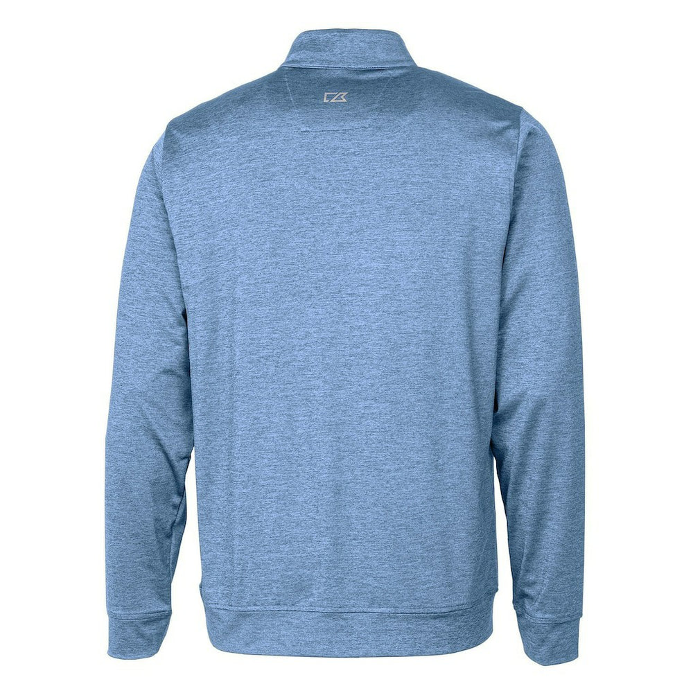 Buffalo Bills  Cutter & Buck Stealth Heathered Throwback Logo Quarter-Zip Pullover Top