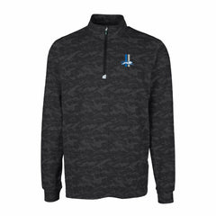 Detroit Lions  Cutter & Buck Throwback Logo Traverse Camo Print Stretch Quarter-Zip Pullover Top