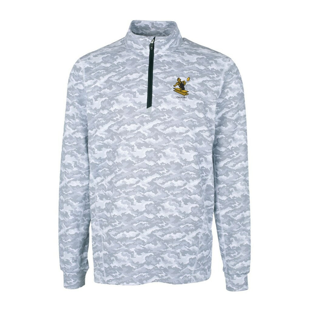 Pittsburgh Steelers  Cutter & Buck Throwback Logo Traverse Camo Print Stretch Quarter-Zip Pullover Top