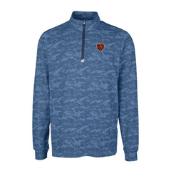 Chicago Bears  Cutter & Buck Throwback Logo Traverse Camo Print Stretch Quarter-Zip Pullover Top