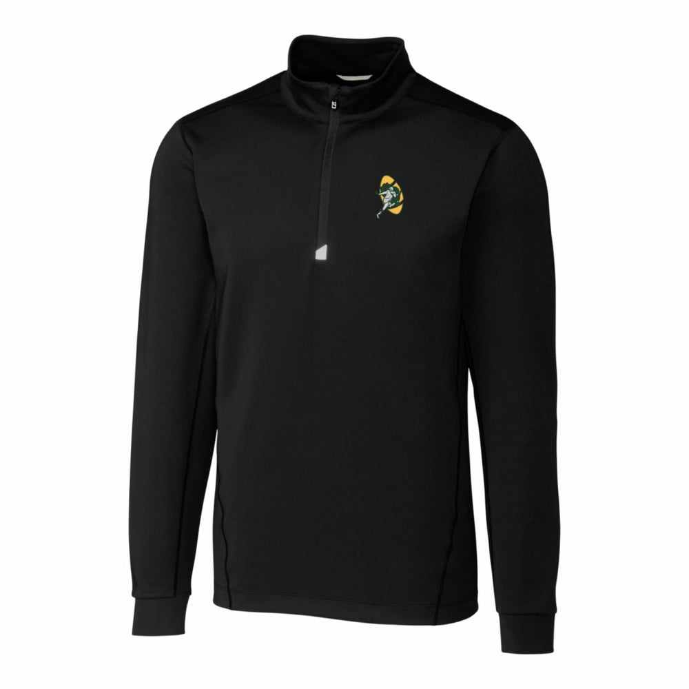 Green Bay Packers  Cutter & Buck Throwback Logo Traverse Stretch Quarter-Zip Pullover Top