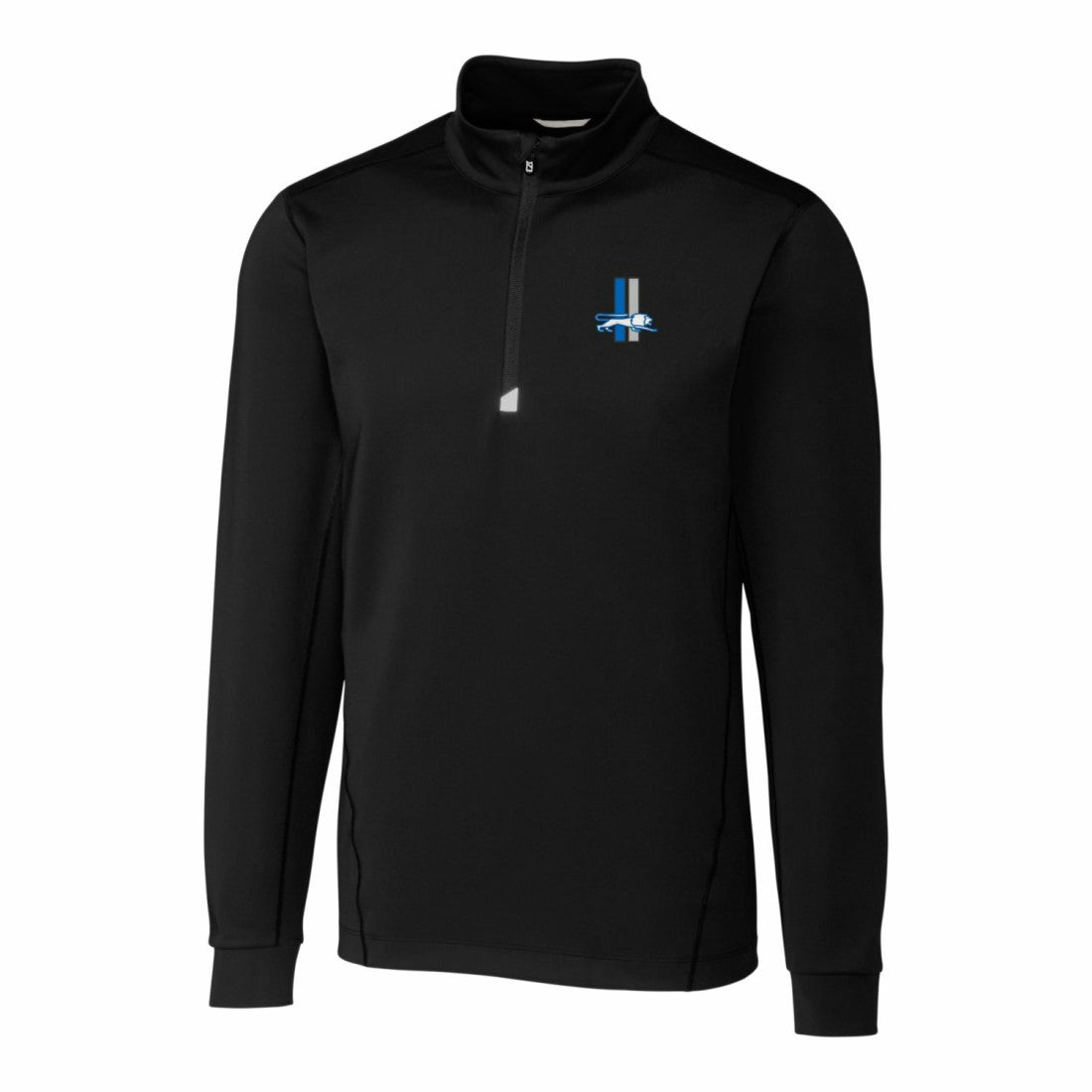 Detroit Lions  Cutter & Buck Throwback Logo Traverse Stretch Quarter-Zip Pullover Top