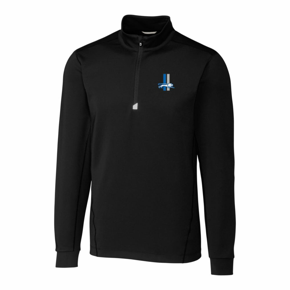 Detroit Lions  Cutter & Buck Throwback Logo Traverse Stretch Quarter-Zip Pullover Top