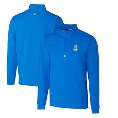 Detroit Lions  Cutter & Buck Throwback Logo Traverse Stretch Quarter-Zip Pullover Top