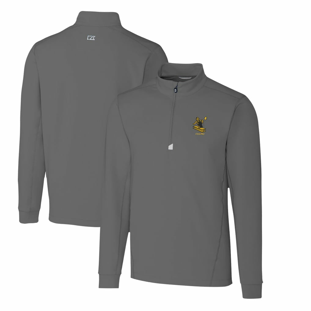 Pittsburgh Steelers  Cutter & Buck Throwback Logo Traverse Stretch Quarter-Zip Pullover Top