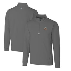 Cleveland Browns  Cutter & Buck Throwback Logo Traverse Stretch Quarter-Zip Pullover Top