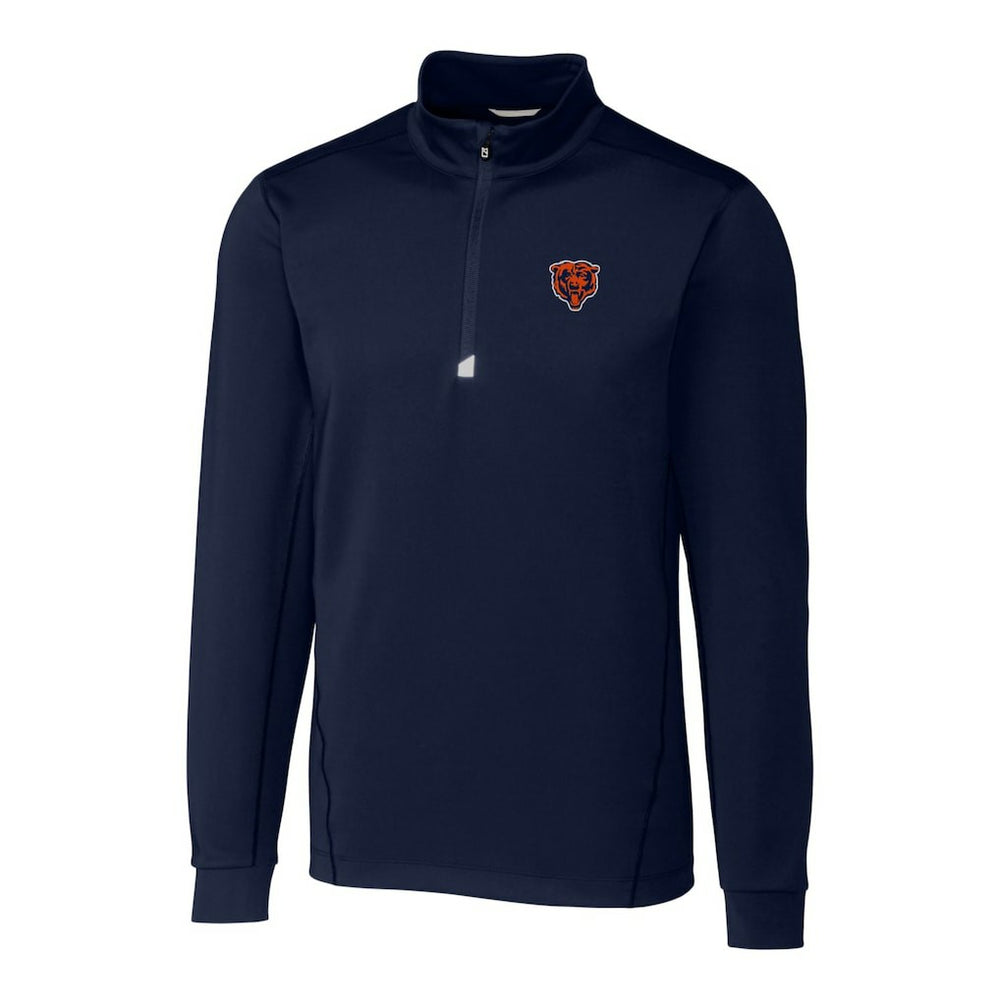 Chicago Bears  Cutter & Buck Throwback Logo Traverse Stretch Quarter-Zip Pullover Top